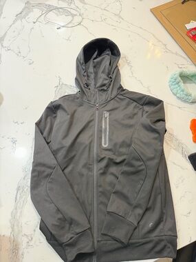 Mondetta Men's Hooded Lightweight Jacket in Dark Gray